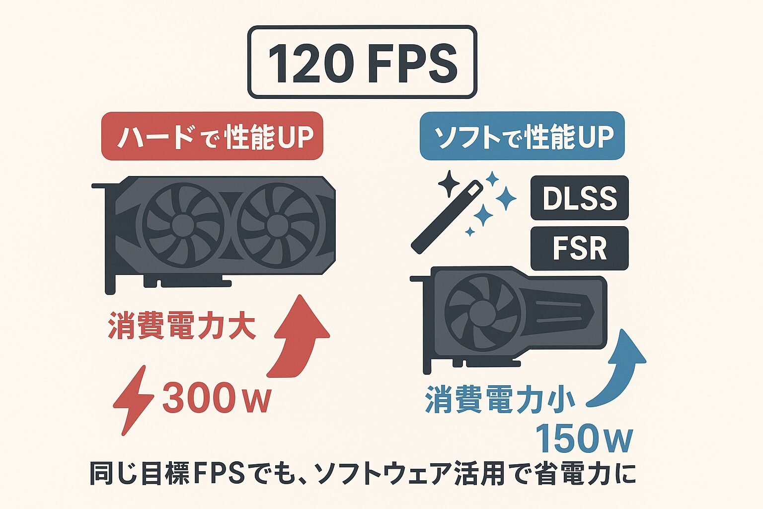 ハードウェアとソフトウェア面の性能アップ比較