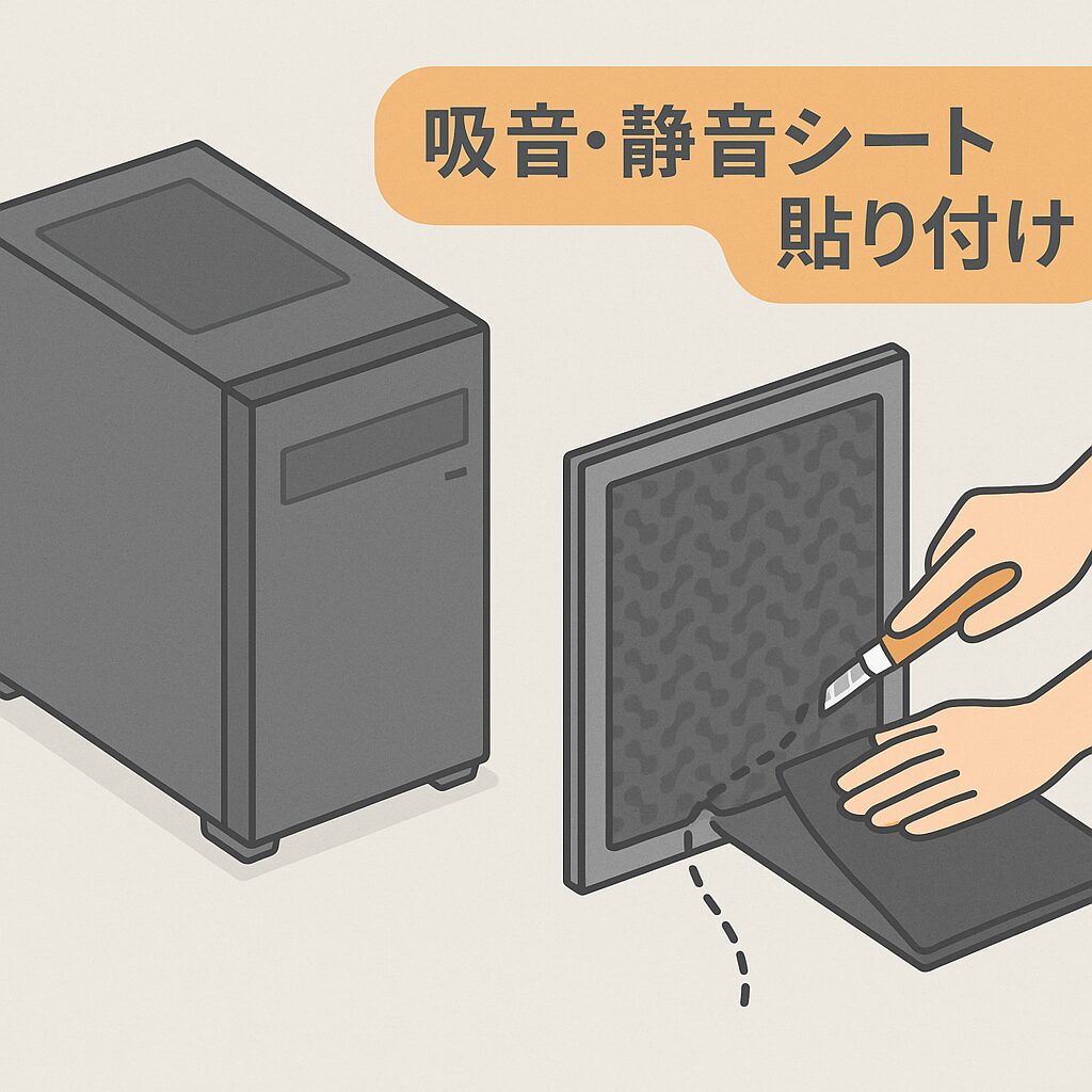吸音シートの貼り付け図