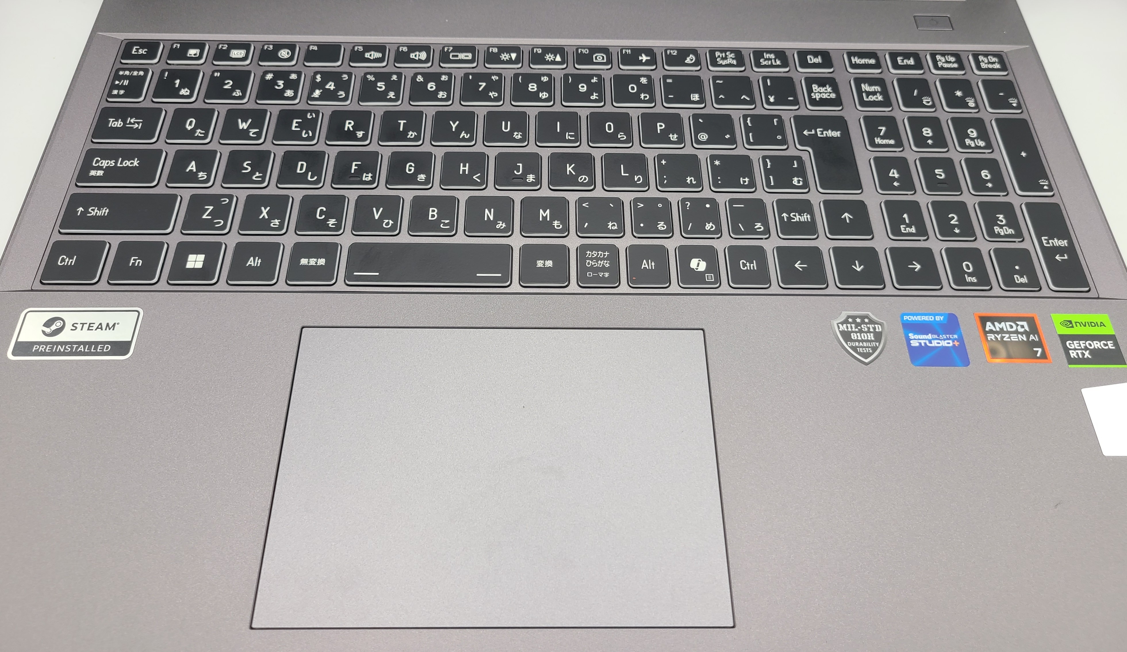GALLERIA XL7R-R56-6Aのキーボード配置